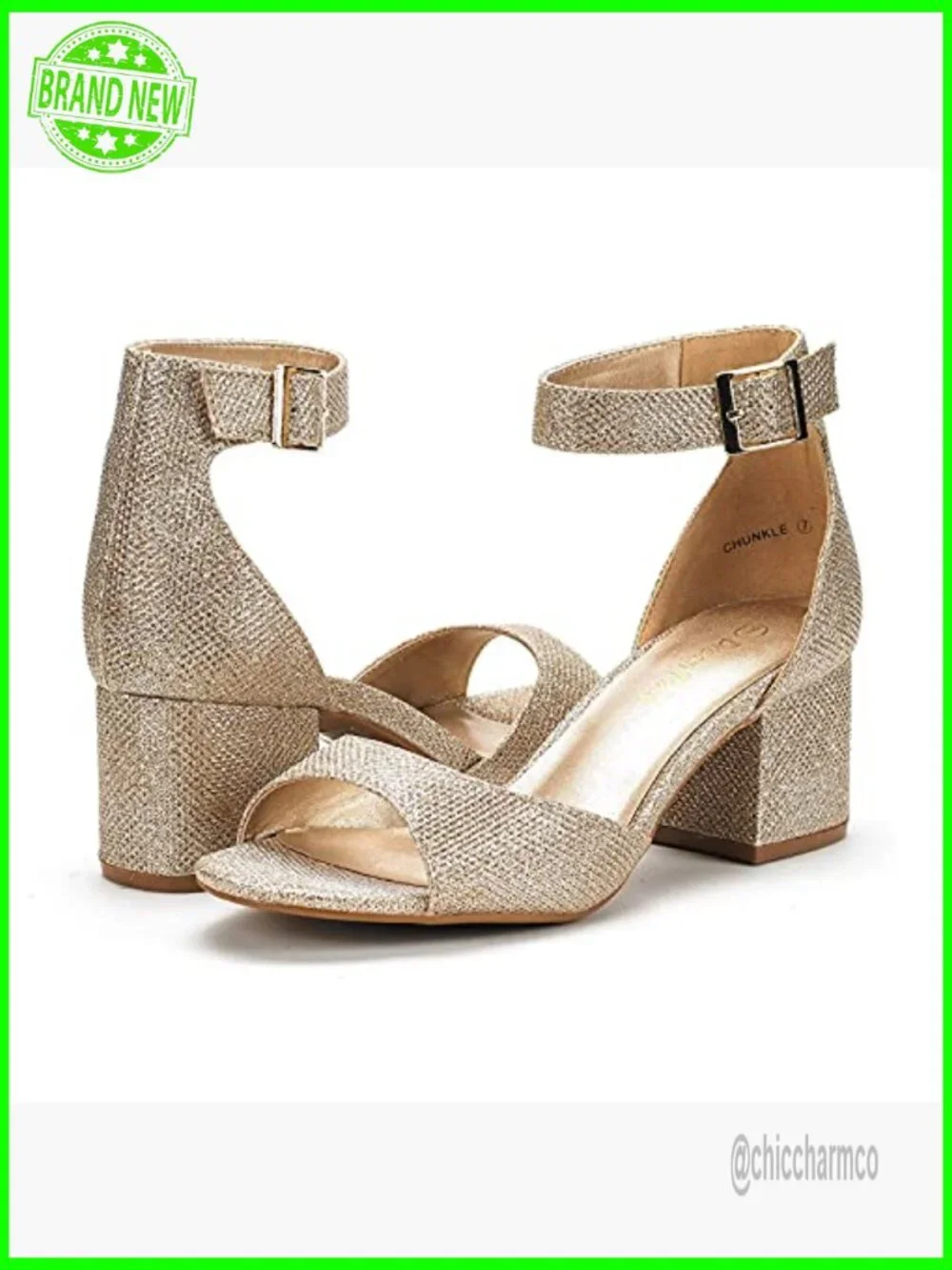 Women Block Heel Sandals Ankle Strap Buckle peep toe Wedding Party Dress Shoes - Picture 3 of 6